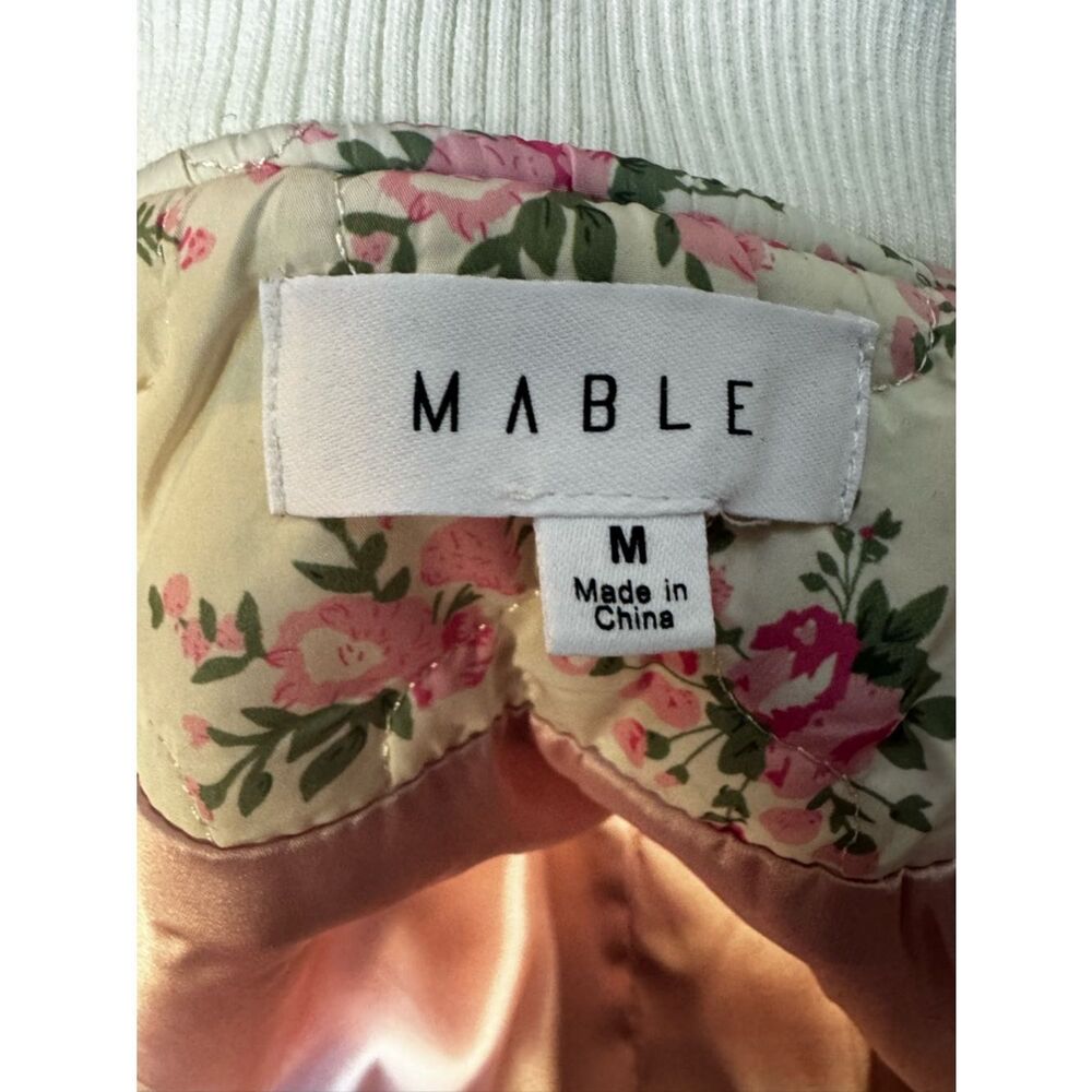MABLE MALLORY OVERSIZED
BOMBER JACKET Floral M NWOT - Picture 4 of 6